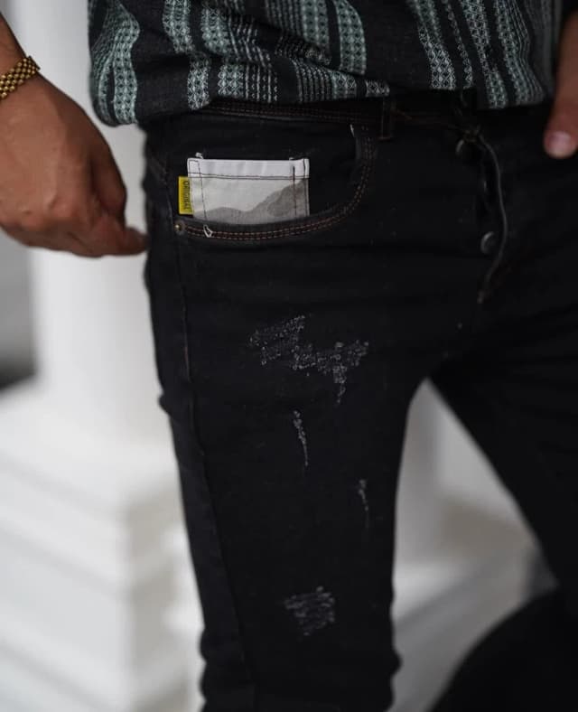 شلوار اسکینی زغالی1302