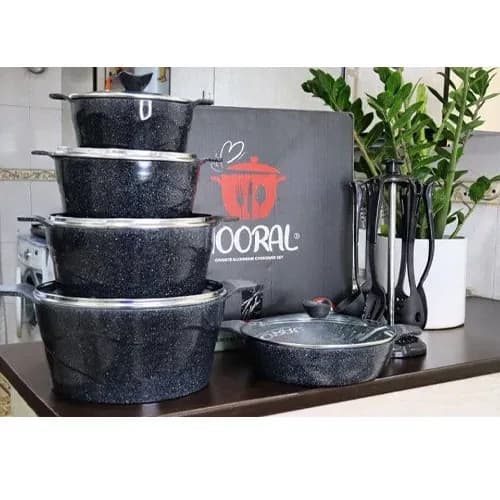 پخش سرویس قابلمه17 پارچه چدن هورال تک و عمده کد G5181