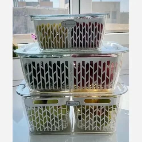 باکس میوه و سبزیجات هومکت سایز بزرگ کد E1089 تک و عمده