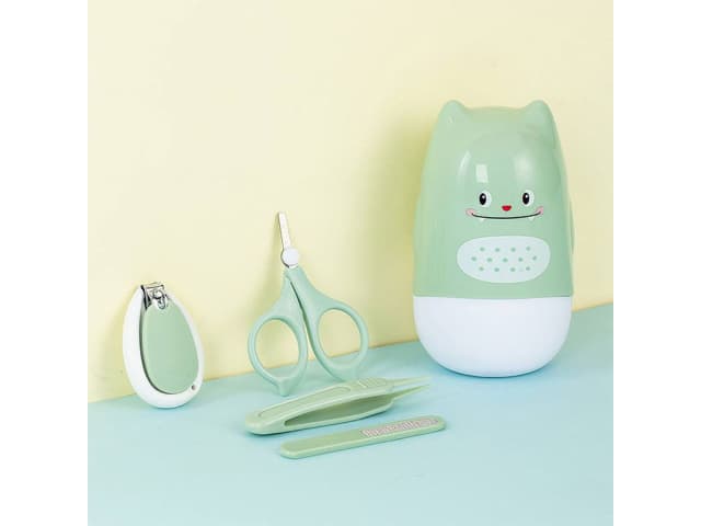 ست ناخن گیر 4 تکه مدل پایه دار تخم مرغی طرح حیوانات