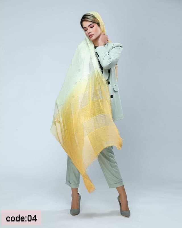 شال نخی لمه دار پولک دوزی04