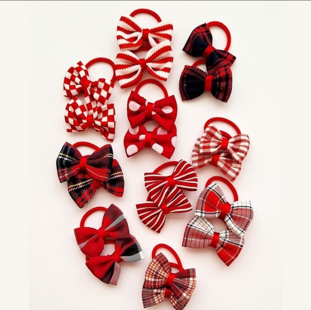 کش مو دخترانه  یلدایی _کریسمسی قرمز