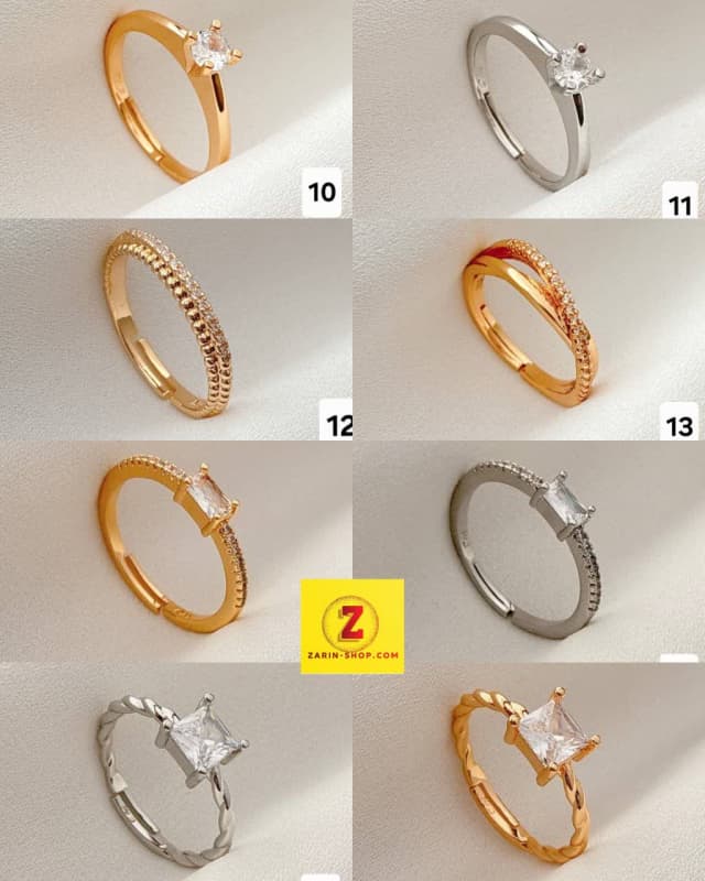 انگشتر جواهری نگین دار زنانه کد۳۷۶