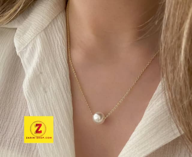 گردنبند استیل مروارید زنانه