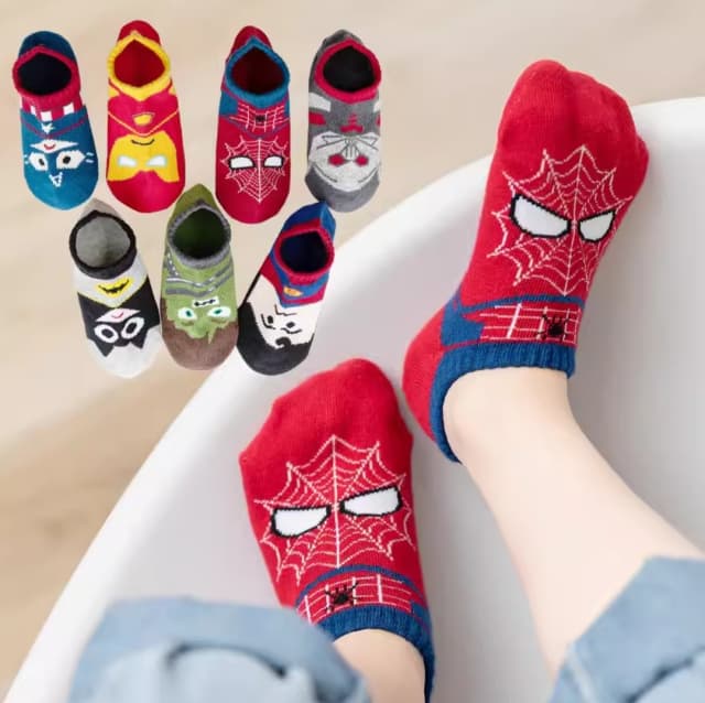 جوراب مچی فانتزی بچگانه اسپایدرمن مارکدار