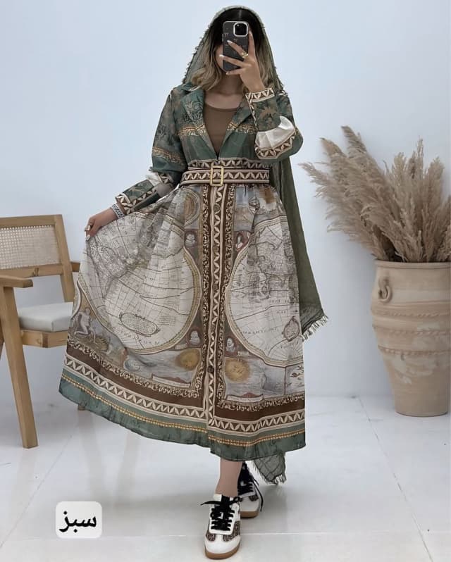 پیراهن خنک جذاب هلنجنس کرپ حریر درجه یک