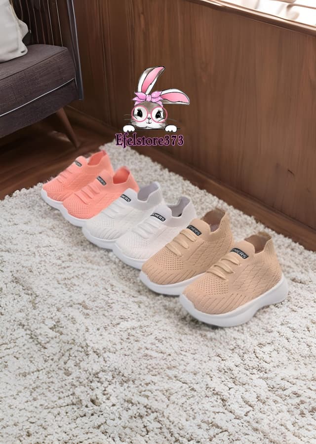 کفش بچگانه صدادار جورابی مدل اسکیچرز