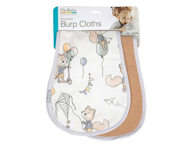 دستمال آروغ گیر نوزادی 3 لایه 2 عددی دی روحه die ruhe